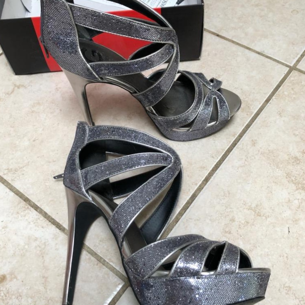 G by Guess Pewter Multi Texture Shoes